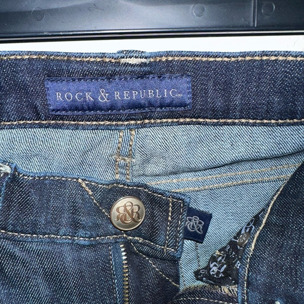 Rock & Republic Dark Blue Boot Cut Jeans - Picture 2 of 8